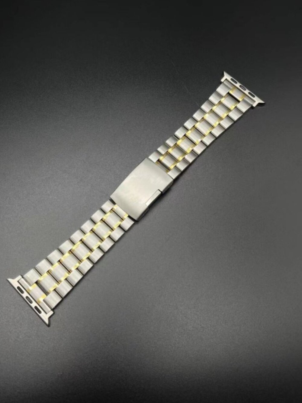 Apple Style Replacement Steel Bracelet (Steel and Yellow Gold)